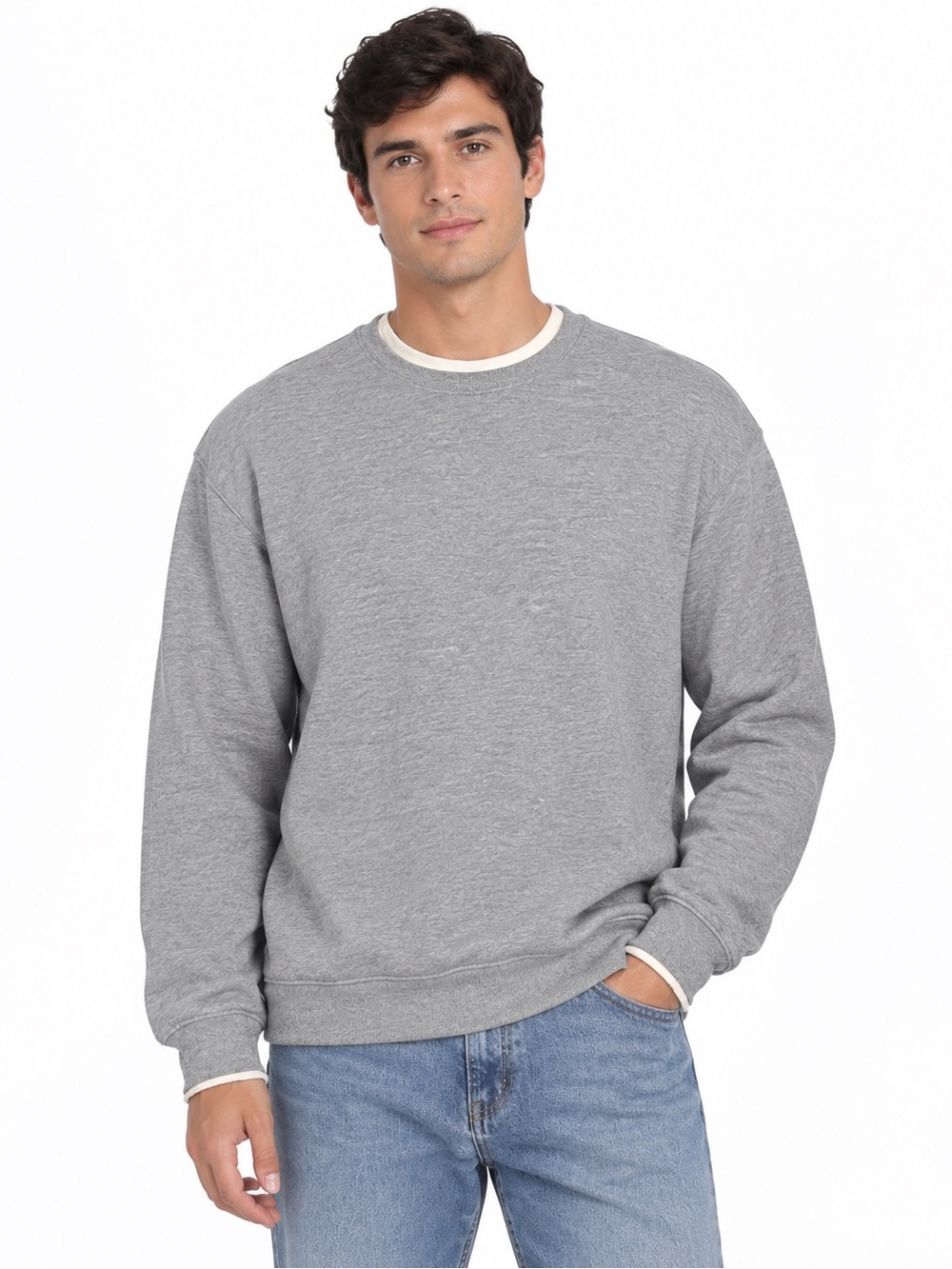 Goodfellow & Co Men’s Crewneck Pullover Sweatshirt in Heathered Gray Size XXL